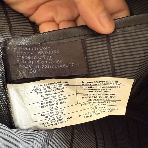 KENNETH COLE REACTION R-Tech 17"‎ Laptop Bag Briefcase Black Handles & Strap - Picture 5 of 16